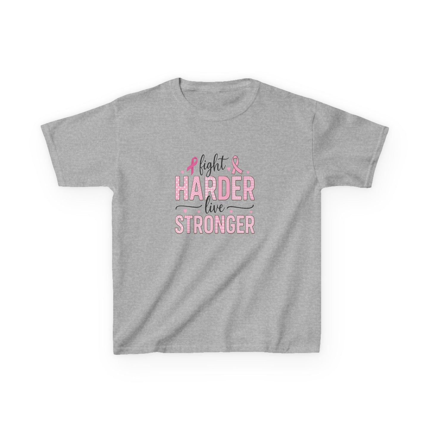 Fight HARDER Live STRONGER - Breast Cancer Awareness Tee