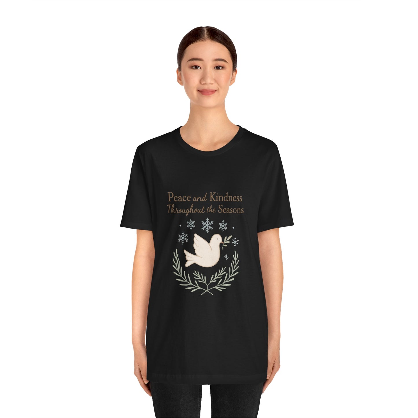 Peace and Kindness Dove Tee — 'Peace and Kindness Throughout the Seasons' Inspirational T-Shirt
