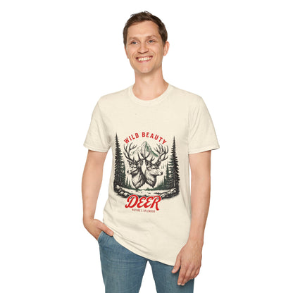 Wild Beauty Deer T-Shirt, Nature Lover Tee, Wildlife Gift, Unisex Tee, Rustic Home Décor