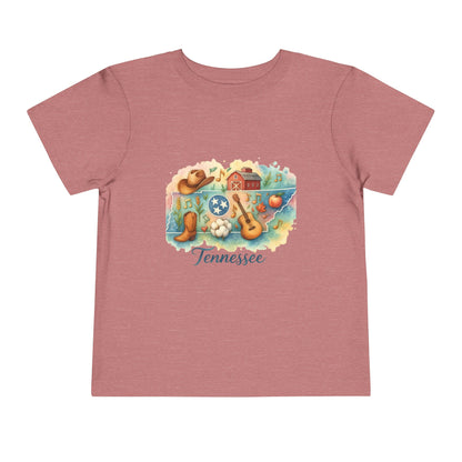 Toddler Tee Tennessee Watercolor Illustration