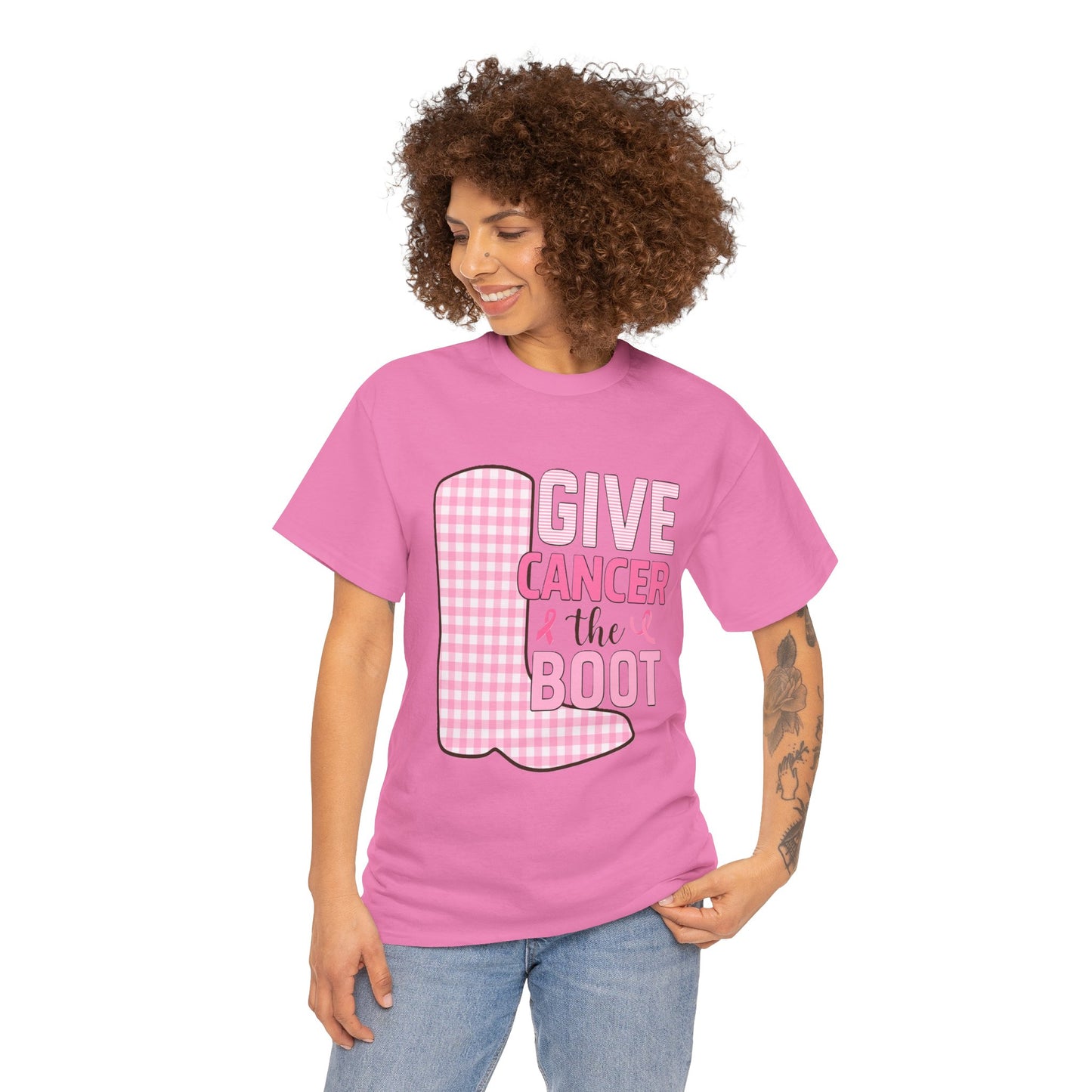 Give Cancer the Boot - Breast Cancer Awareness Tee