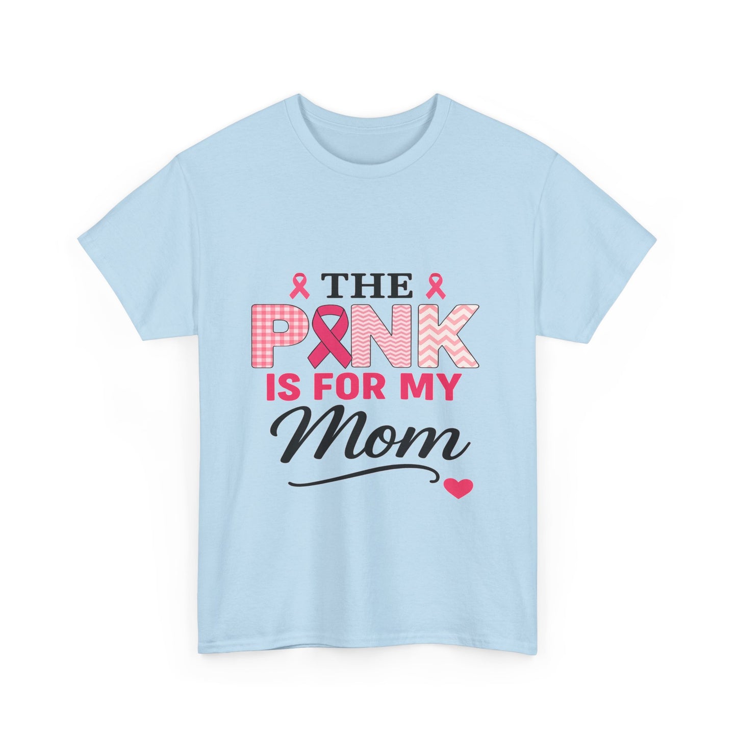 Mom's Strength: Pink Ribbon Breast Cancer Awareness Tee