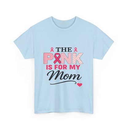 Mom's Strength: Pink Ribbon Breast Cancer Awareness Tee