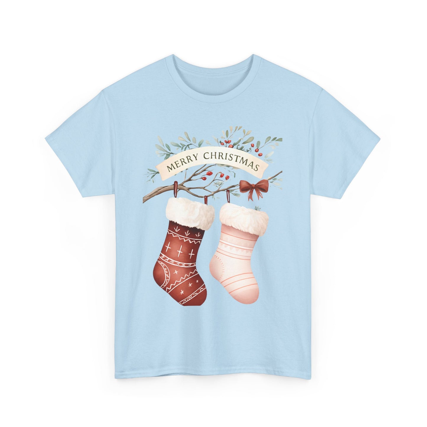 Watercolor Christmas Stocking Tee - Hope & Love