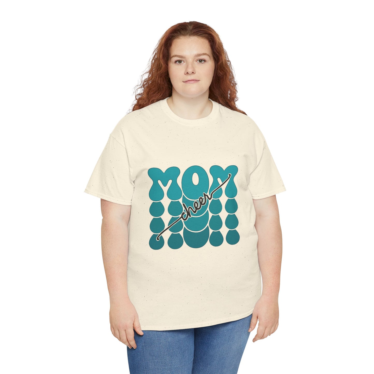 MOM Cheer – Turquoise Spirit Tee