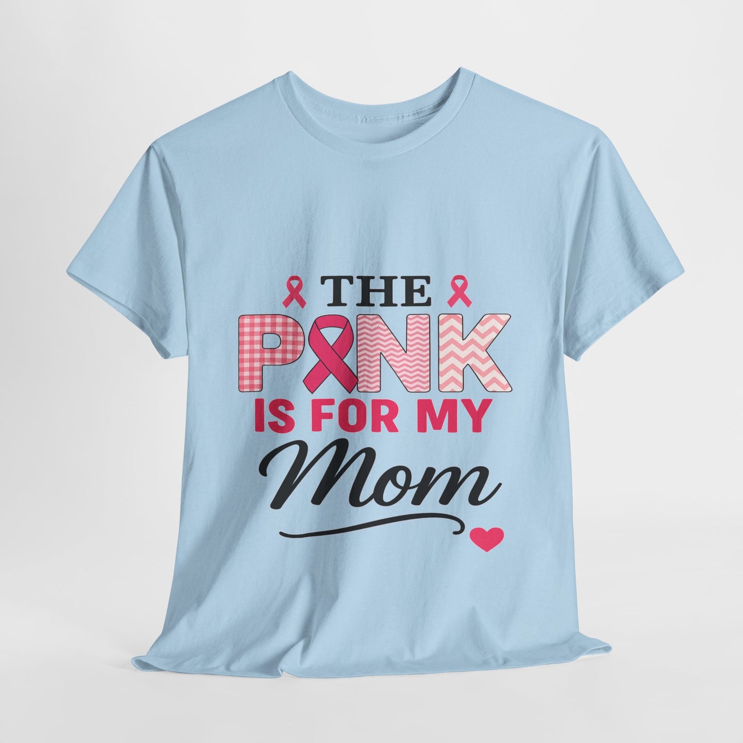 Mom's Strength: Pink Ribbon Breast Cancer Awareness Tee