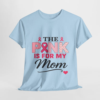 Mom's Strength: Pink Ribbon Breast Cancer Awareness Tee