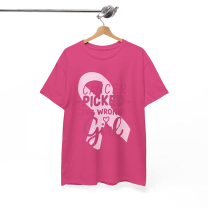 Cancer: The Wrong Picked Girl - Pink Ribbon Tee