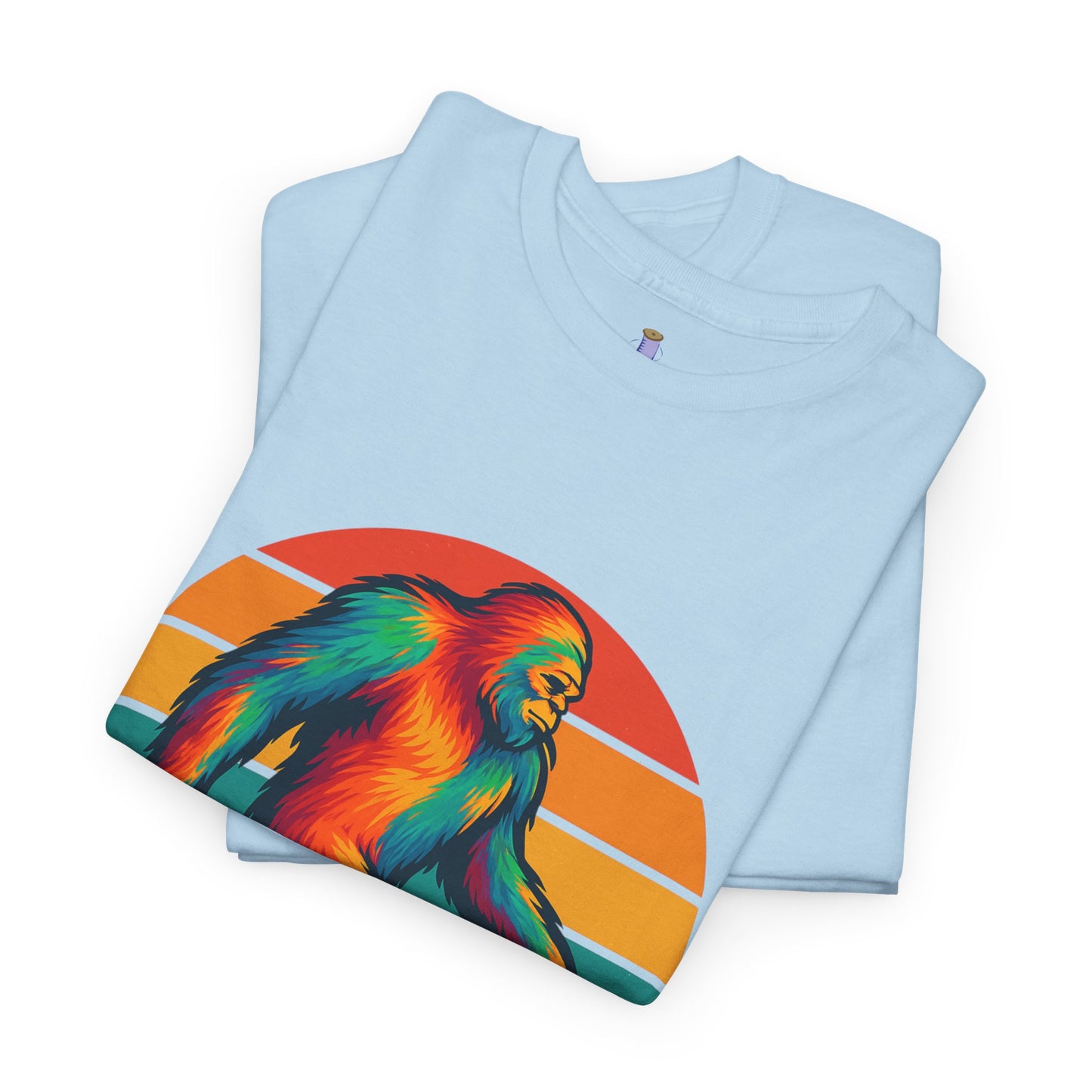 Colorful Bigfoot Unisex T-Shirt, Fun Graphic Tee for Nature Lovers, Perfect for Holidays, Festivals, Camping, Gifts