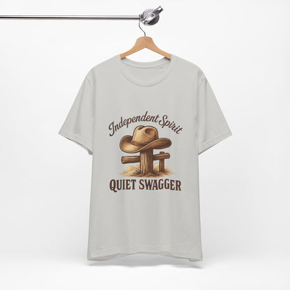 Quiet Swagger Cowboy Tee — Independent Spirit Western T-Shirt