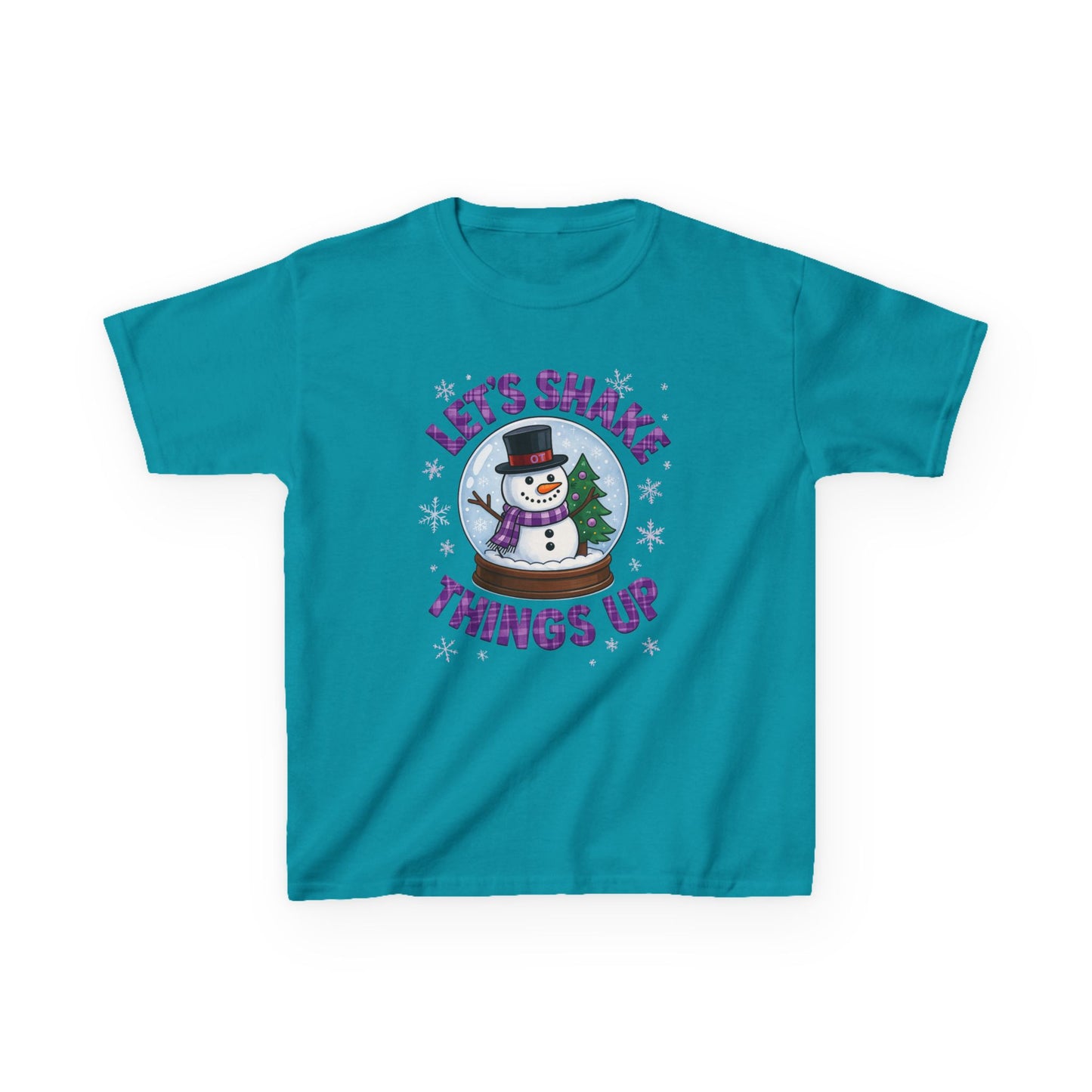 OT Snowman Snow Globe Kids Christmas Tee