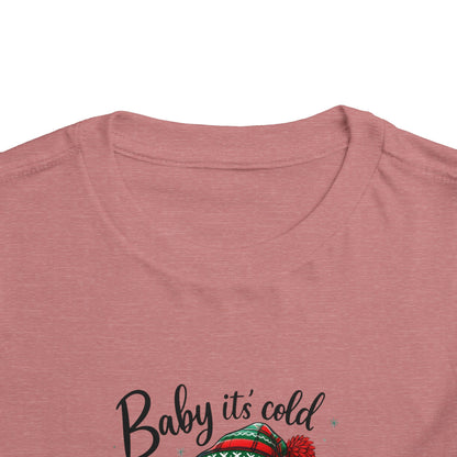 Baby It's Cold Outside Snowman Toddler Christmas Tee