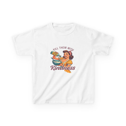 Radioactive Kindness: Funny Xmas Dinosaur Tee for Kids