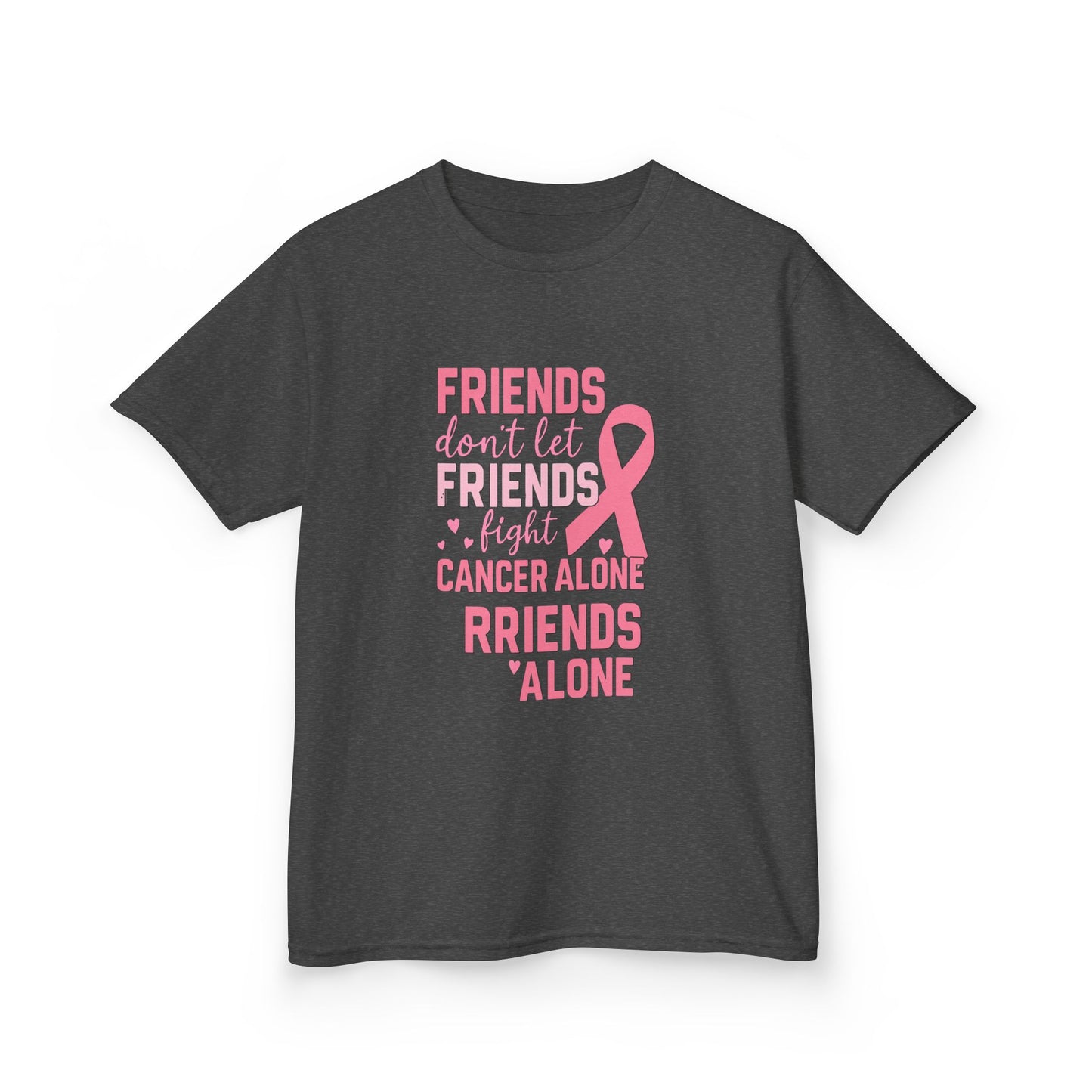 Friends Fight Cancer Alone Tee - Pink Ribbon Kids Shirt