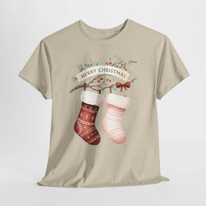 Watercolor Christmas Stocking Tee - Hope & Love