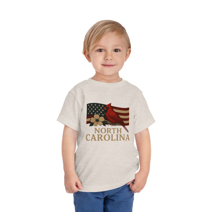 NC Cardinal & Dogwood Toddler Christmas Tee