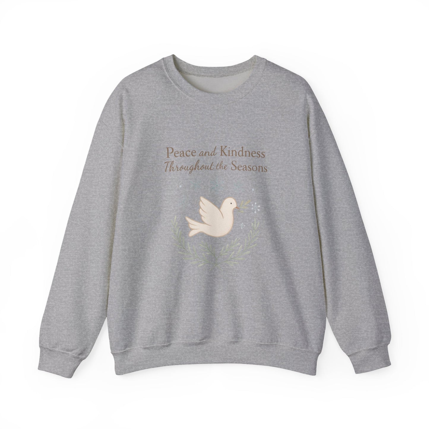 Peace and Kindness Crewneck Sweatshirt — Dove Holiday Sweatshirt