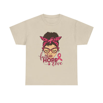 Hope, Faith, Love: Breast Cancer Awareness Tee