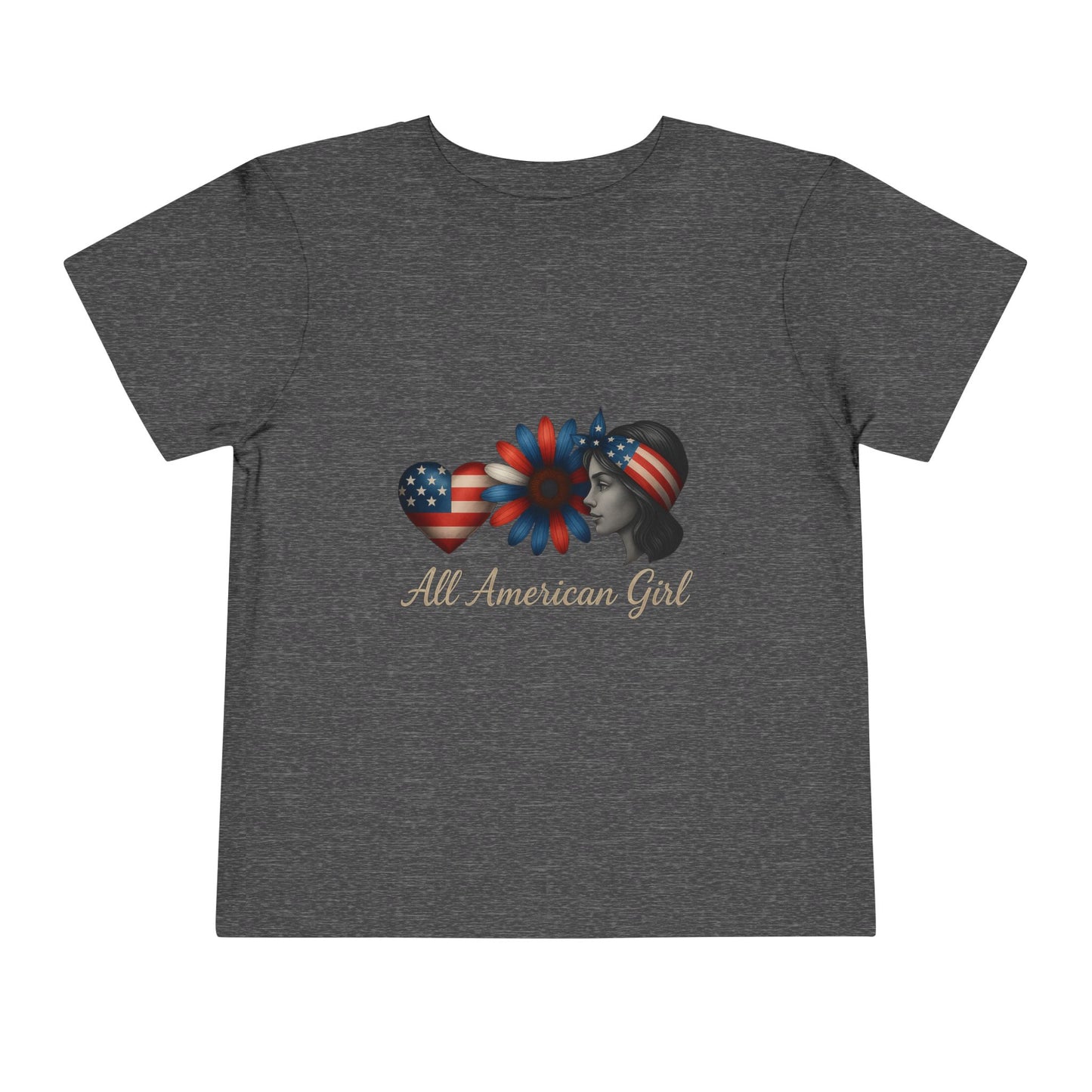 All American Girl Heart & Flower Tee