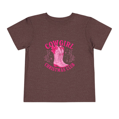 Cowgirl Christmas Club Tee - Pink Retro Holiday Shirt