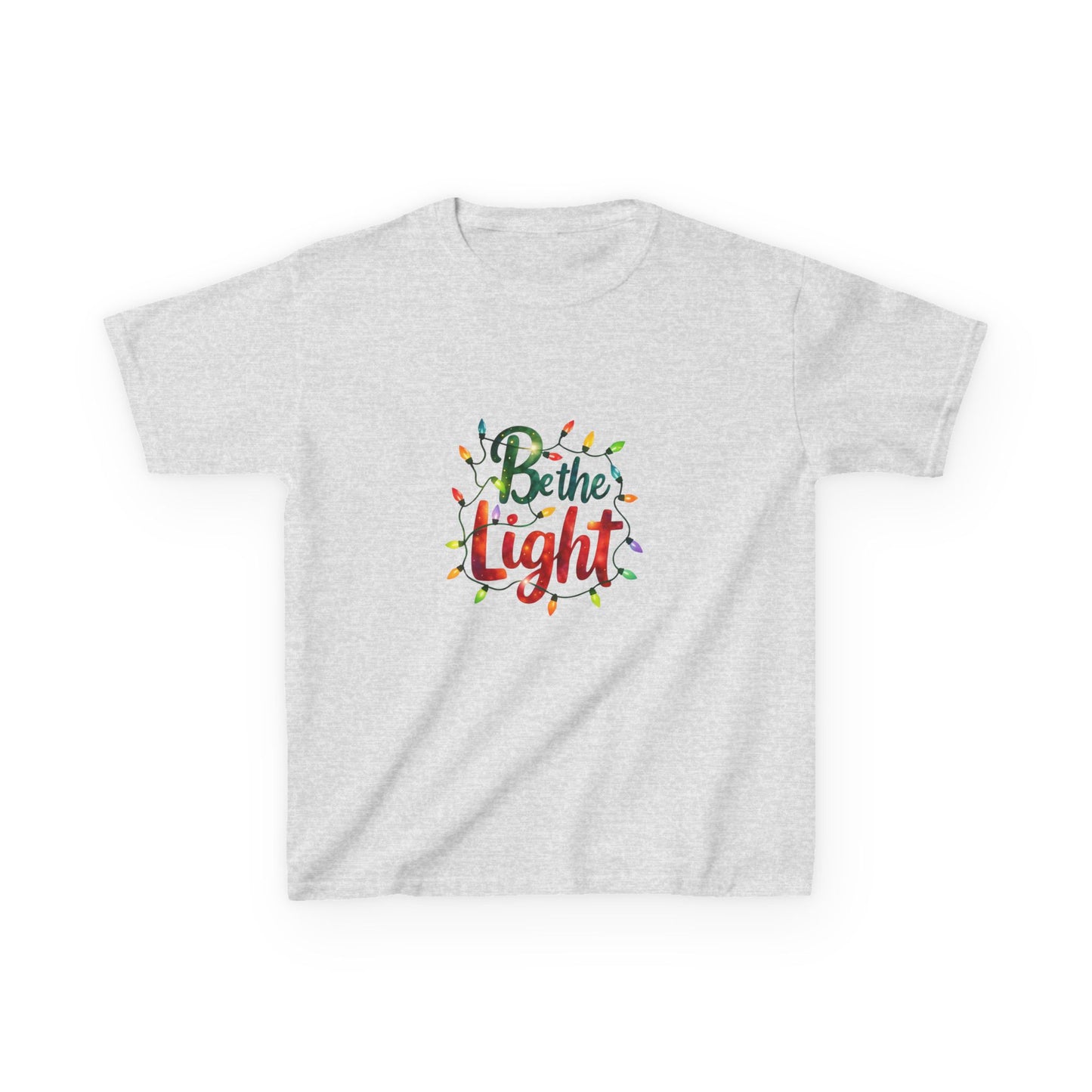 Be the Light - Watercolor Dinosaur Christmas Kids Tee