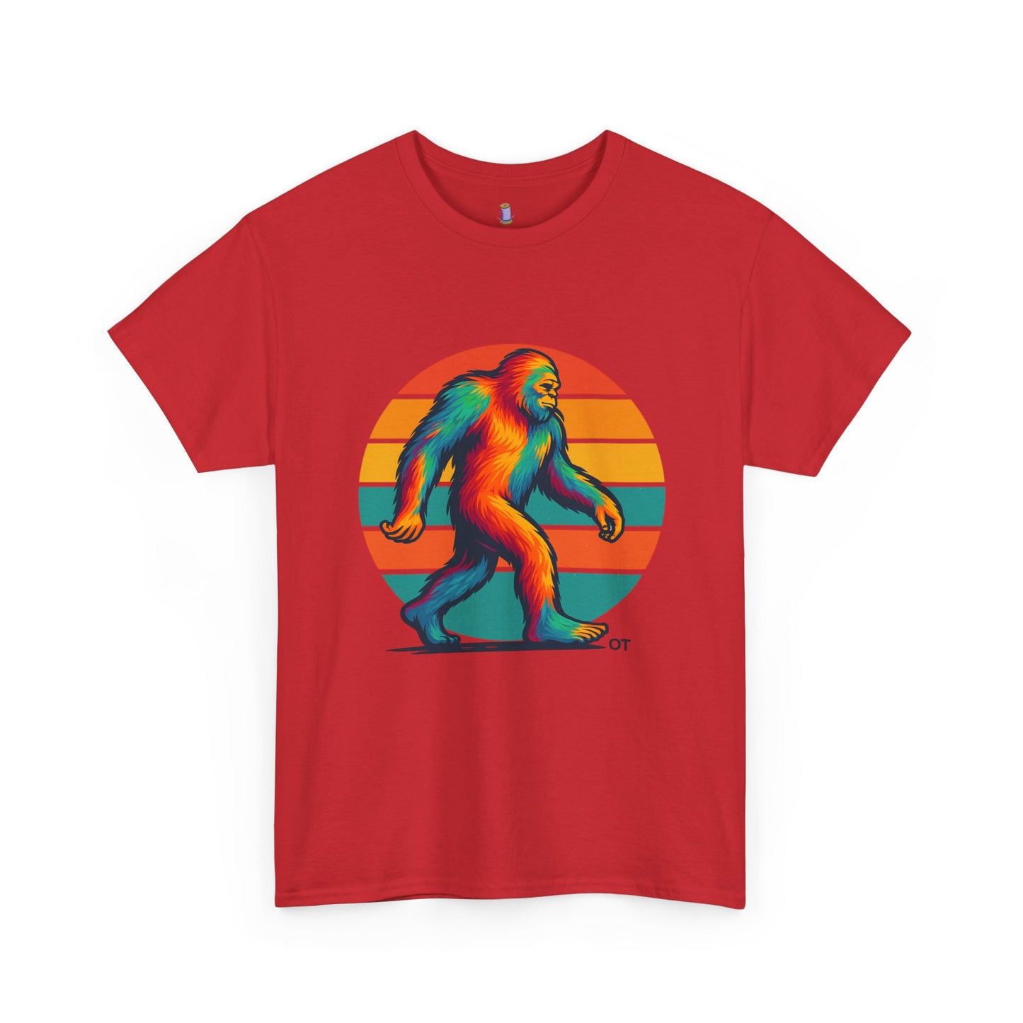 Colorful Bigfoot Unisex T-Shirt, Fun Graphic Tee for Nature Lovers, Perfect for Holidays, Festivals, Camping, Gifts