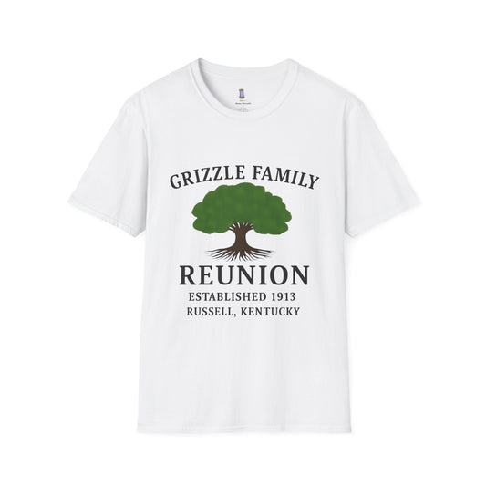 Woman's Family Reunion T-Shirt, Grizzle Tee, Personalized Family Gathering Shirt, Heritage Celebration Apparel, Family Tree Shirt