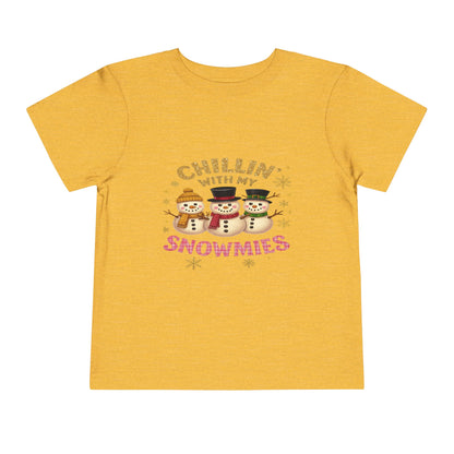 Chillin' with Snowmies Toddler Christmas Tee