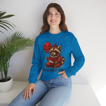 Creepy Clown Raccoon Halloween Sweatshirt