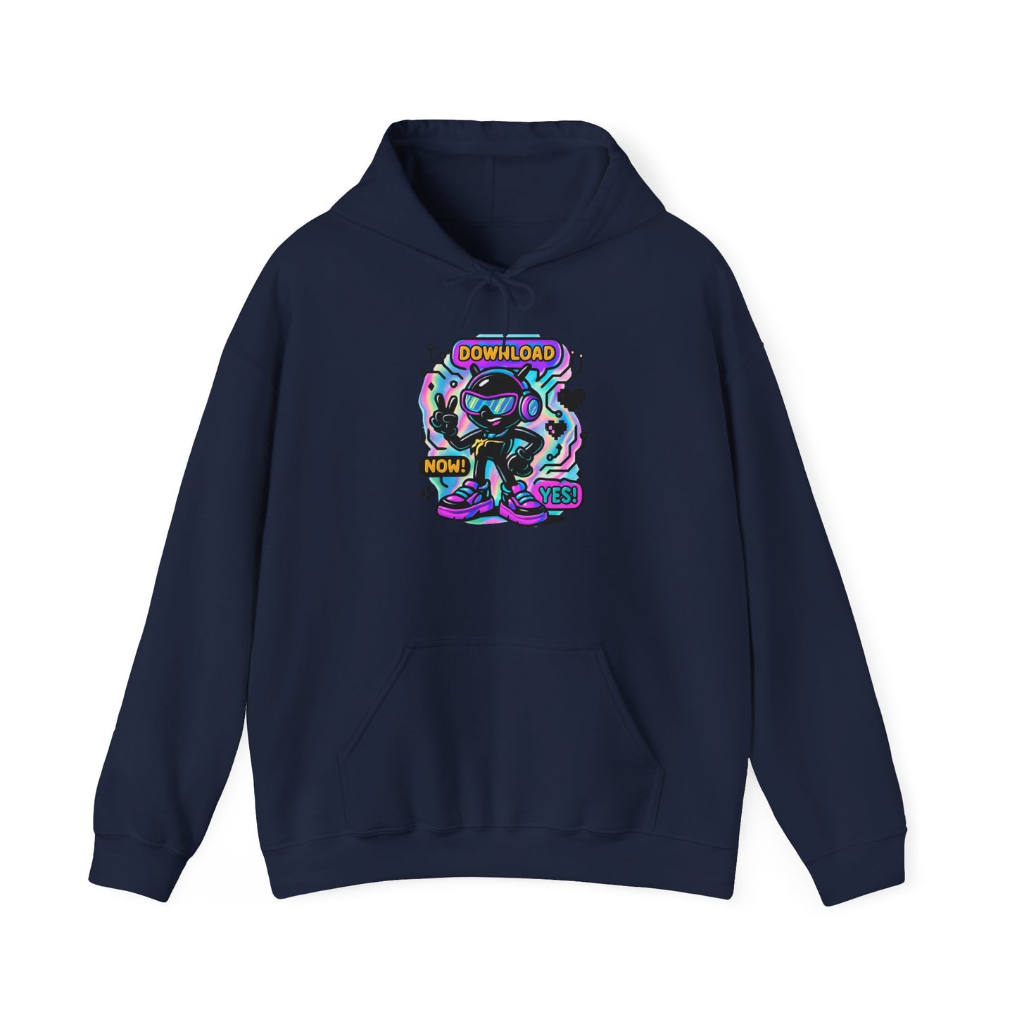 Psychedelic Alien Skate Hoodie — "Down Lord" Neon Graphic Pullover