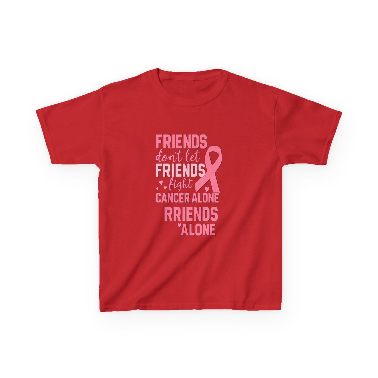 Friends Fight Cancer Alone Tee - Pink Ribbon Kids Shirt