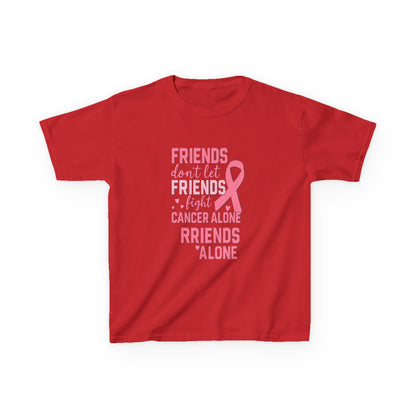 Friends Fight Cancer Alone Tee - Pink Ribbon Kids Shirt
