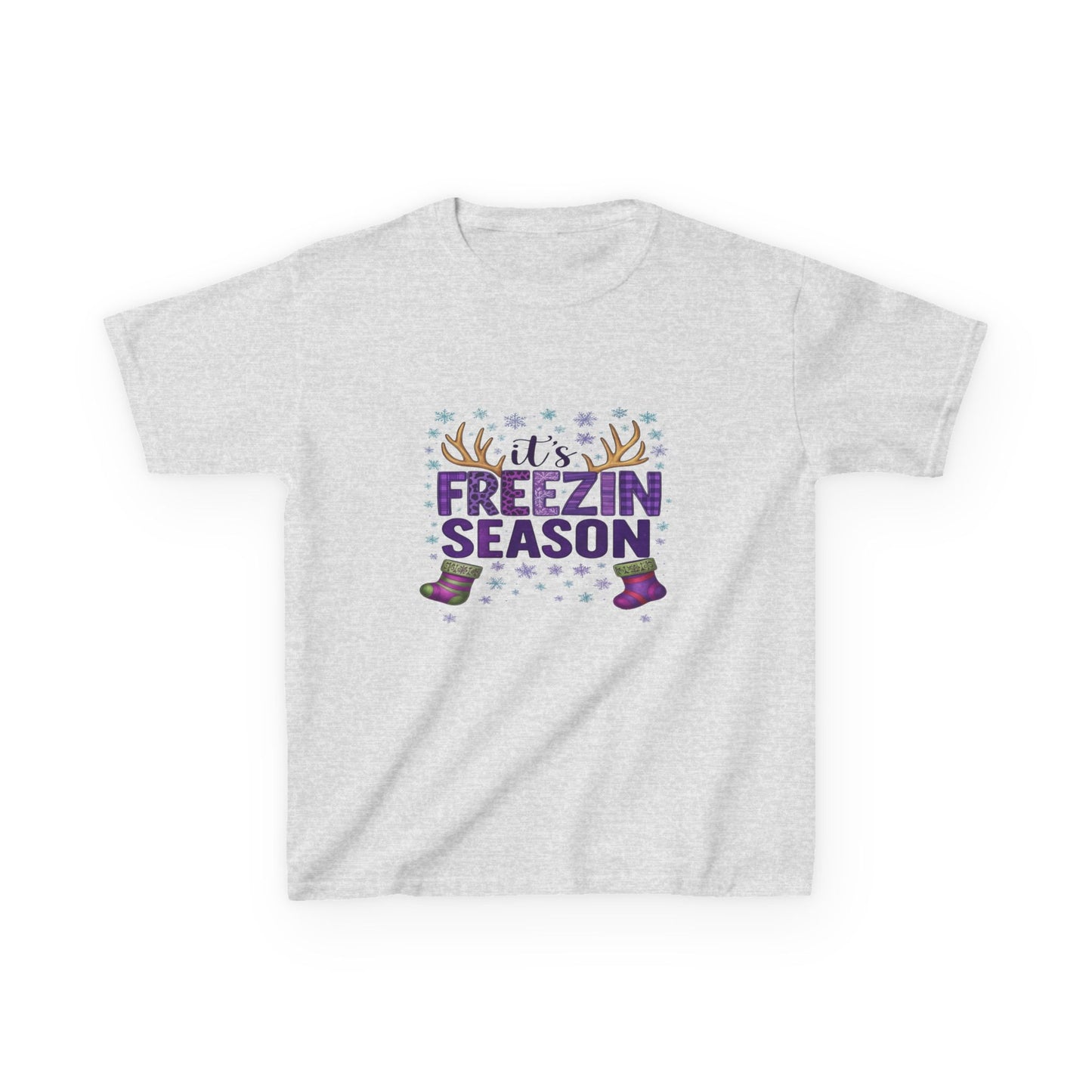 It's Freezin' Season Dino Christmas Tee - Kids Holiday Shirt