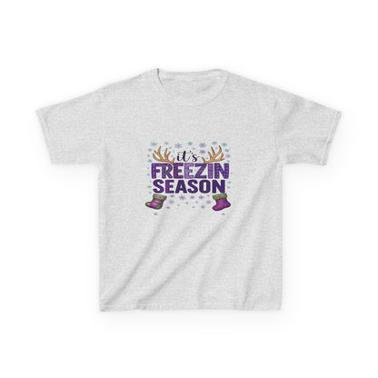 It's Freezin' Season Dino Christmas Tee - Kids Holiday Shirt