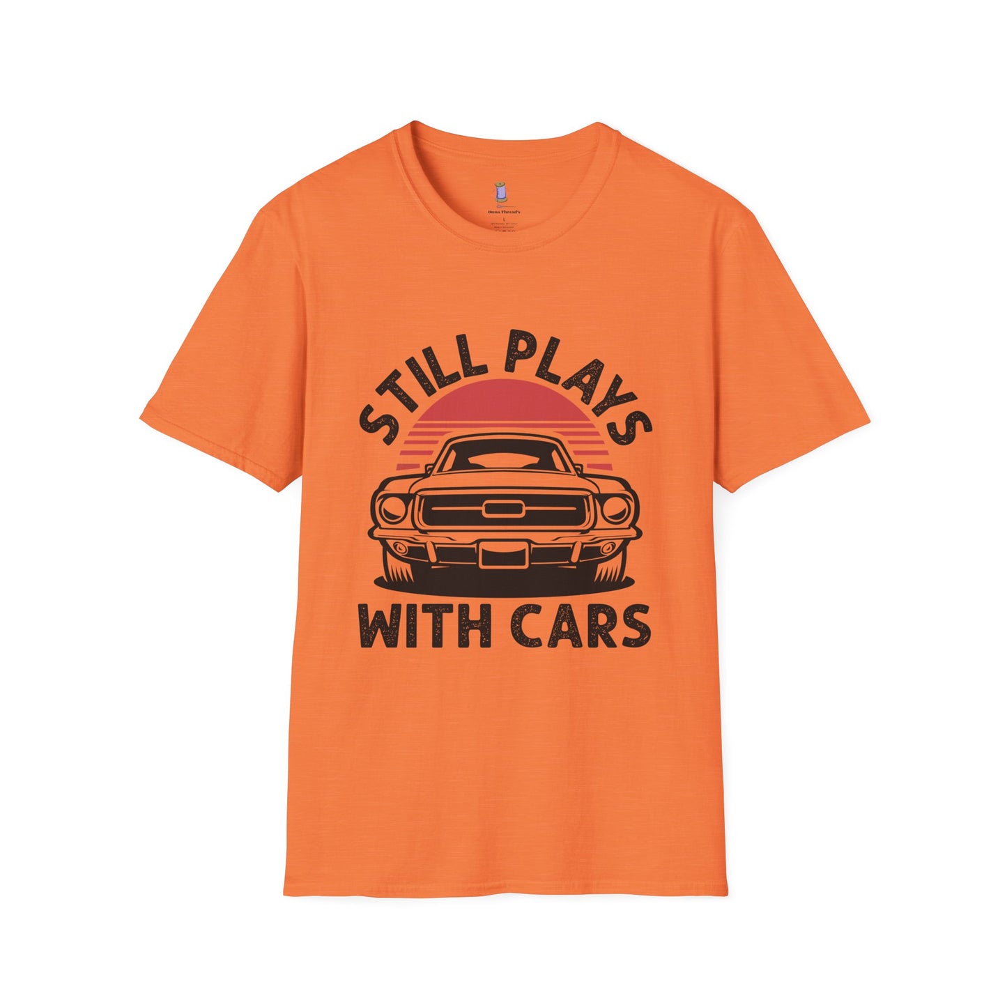 Retro Car Enthusiast T-Shirt, Still Plays with Cars Tee, Gift for Men, Vintage Auto Lover Shirt, Casual Wear, Birthday Present