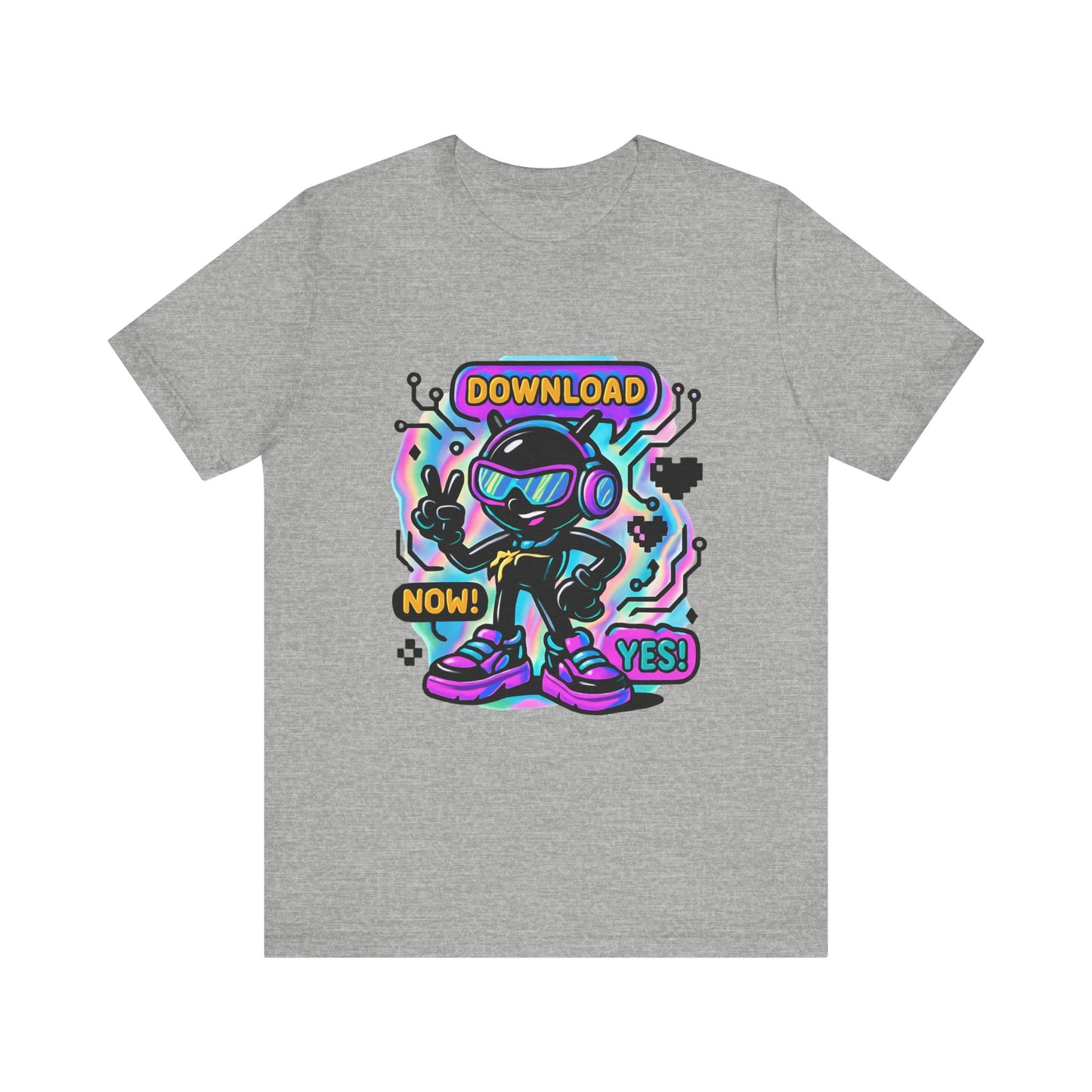 Download Now! Retro Gamer Alien T-Shirt — Neon Vaporwave Gaming Tee