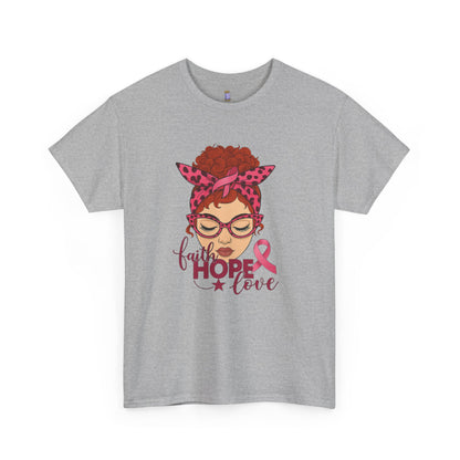 Empowering Cancer Awareness Tee, Hope Love Pink Ribbon Shirt, Inspirational Unisex Tee, Gifts for Breast Cancer Awareness, Supportive [...]