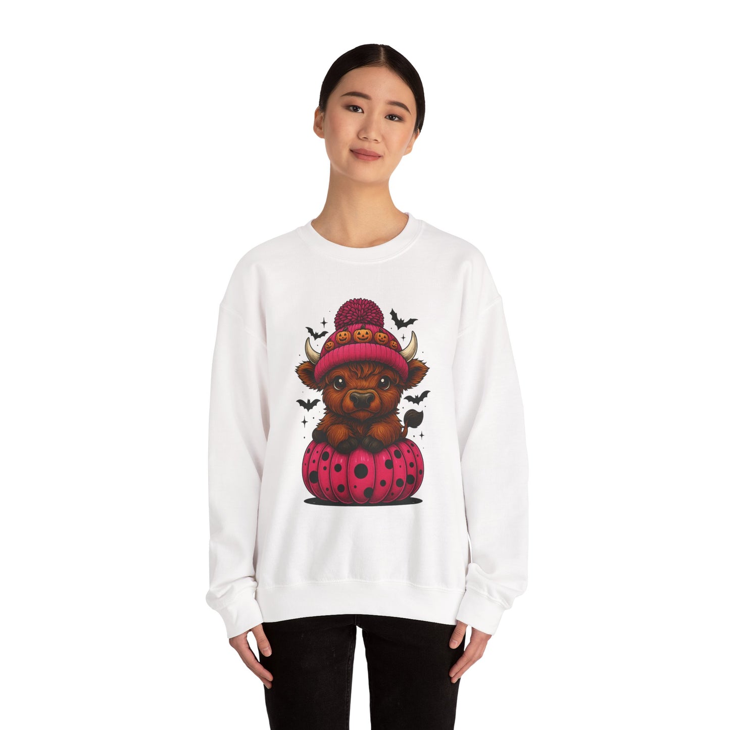 Highland Cow Halloween Sweatshirt - Cute Fall Vibes