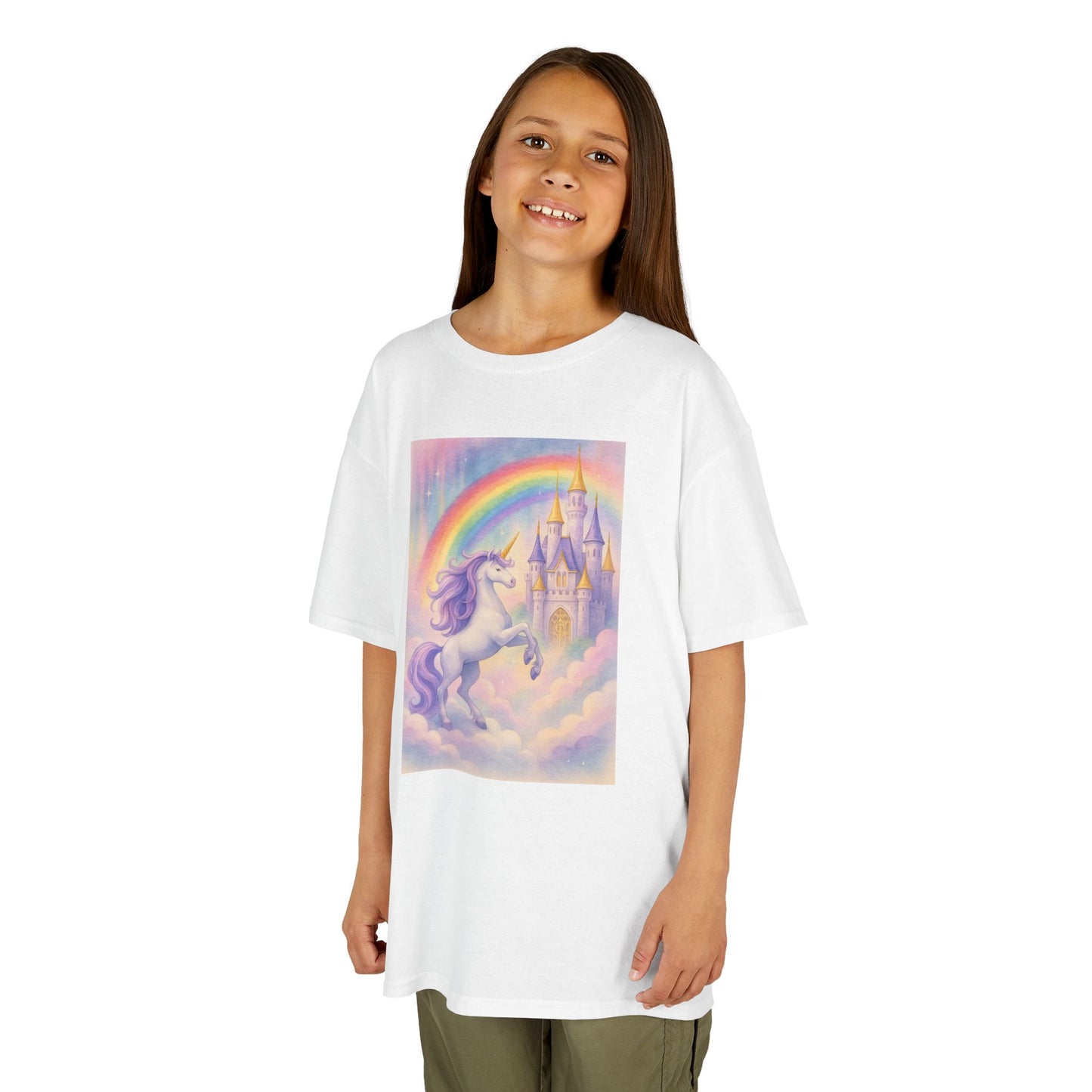 Whimsical Unicorn Kids Tee, Rainbow Fantasy Shirt, Playful Cotton Top, Birthday Gift, Magical Kids Apparel