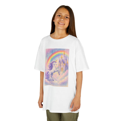 Whimsical Unicorn Kids Tee, Rainbow Fantasy Shirt, Playful Cotton Top, Birthday Gift, Magical Kids Apparel