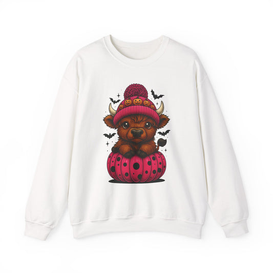 Highland Cow Halloween Sweatshirt - Cute Fall Vibes