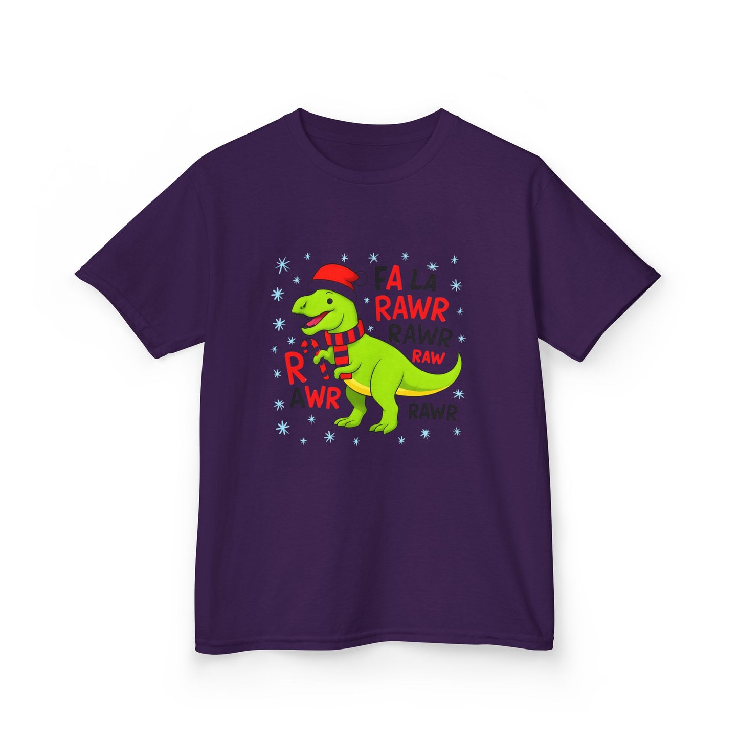Holiday Dinosaur Kids Tee, Christmas Shirt, Fun Dinosaur T-Shirt, Kids Party Outfit, Cute Graphic Tee, Gift for Kids