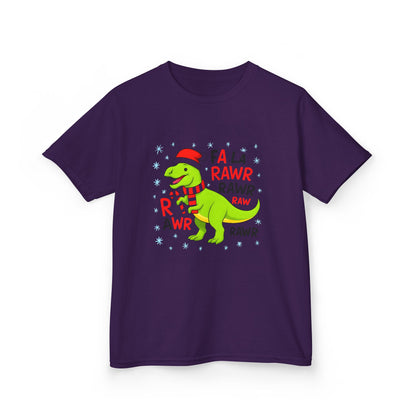 Holiday Dinosaur Kids Tee, Christmas Shirt, Fun Dinosaur T-Shirt, Kids Party Outfit, Cute Graphic Tee, Gift for Kids