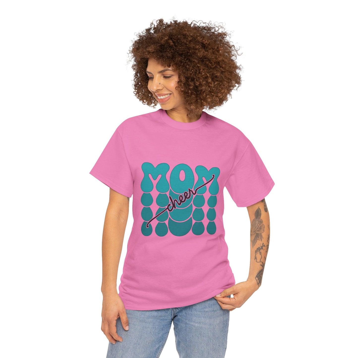 MOM Cheer – Turquoise Spirit Tee