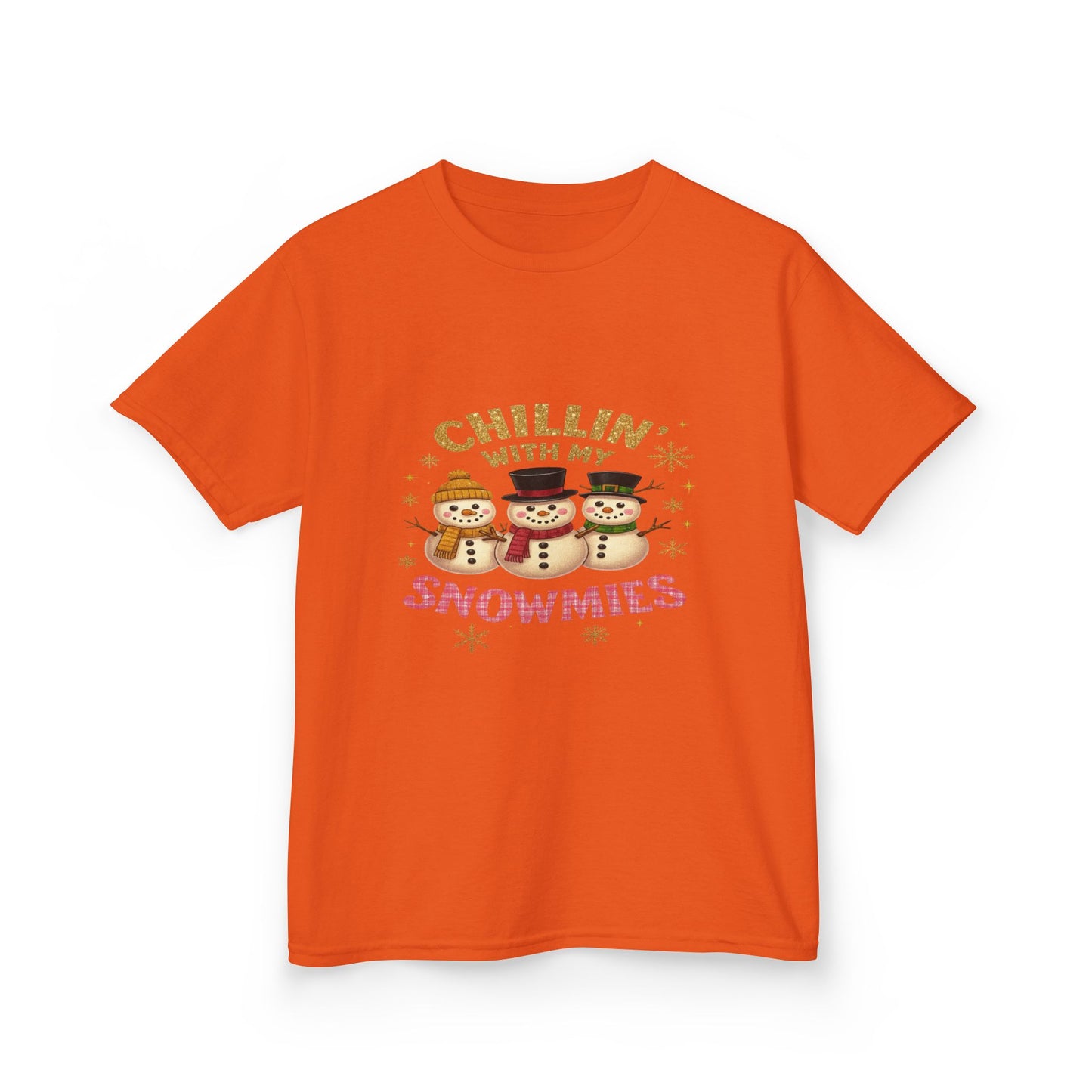 Chillin' with My Snowmies - Holiday Dinosaur Kids Tee