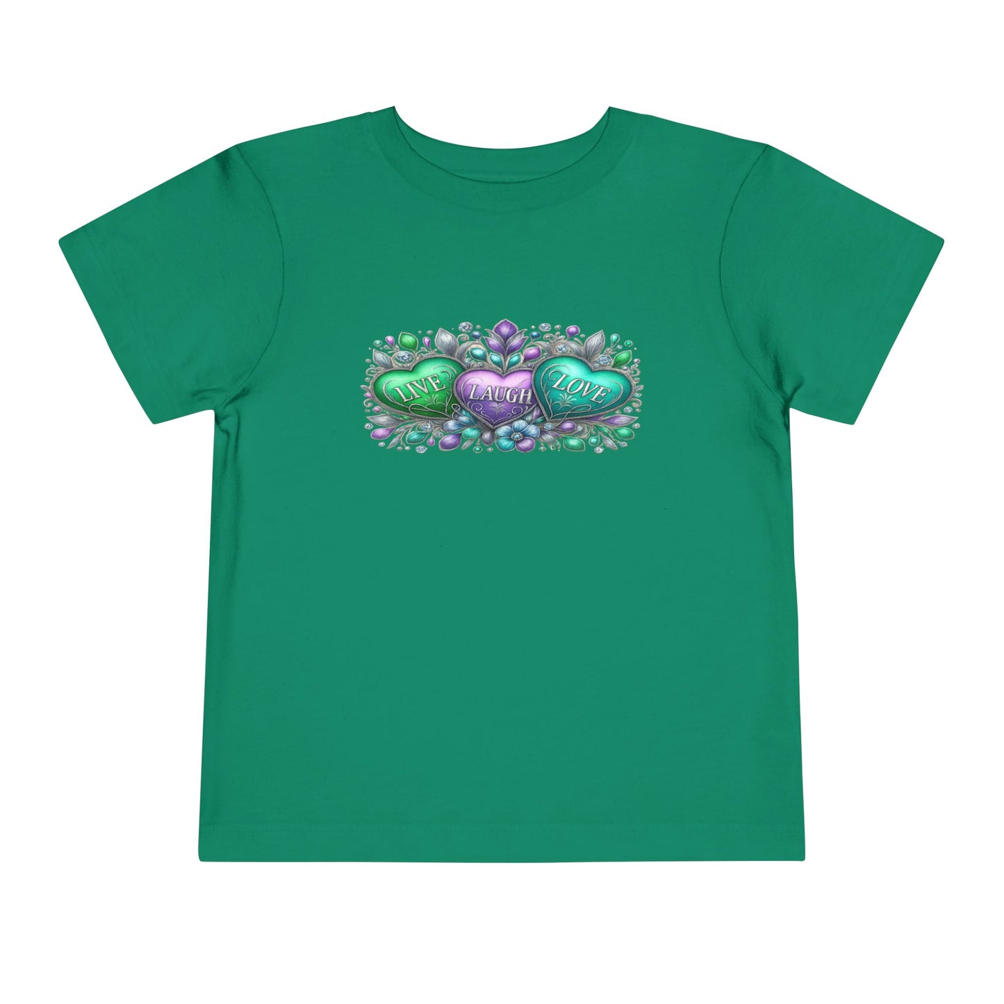 Toddler Tee Live Laugh Love Floral Design