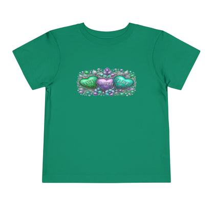 Toddler Tee Live Laugh Love Floral Design