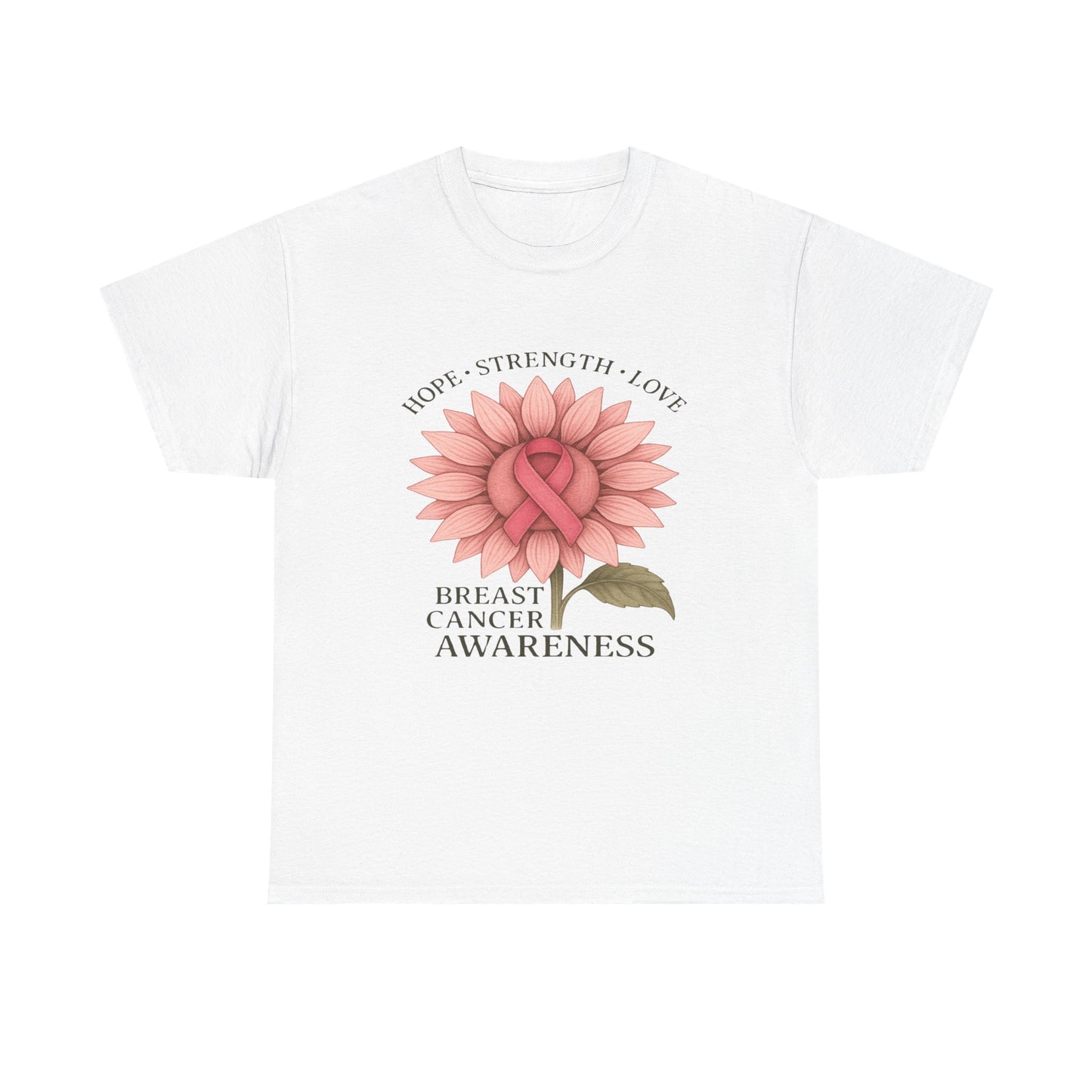 Hope Flower Breast Cancer Awareness Tee