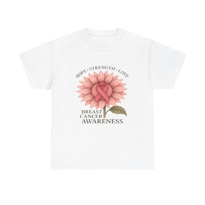 Hope Flower Breast Cancer Awareness Tee