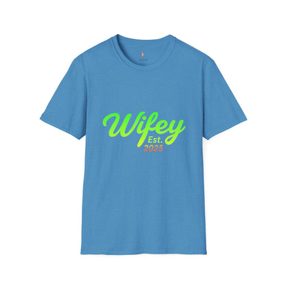 Wifey Est. 2025 T-Shirt, Bridal Shower Gift, Newlywed Apparel, Wedding Favor, Engagement Celebration Tee, Cute Couple Top